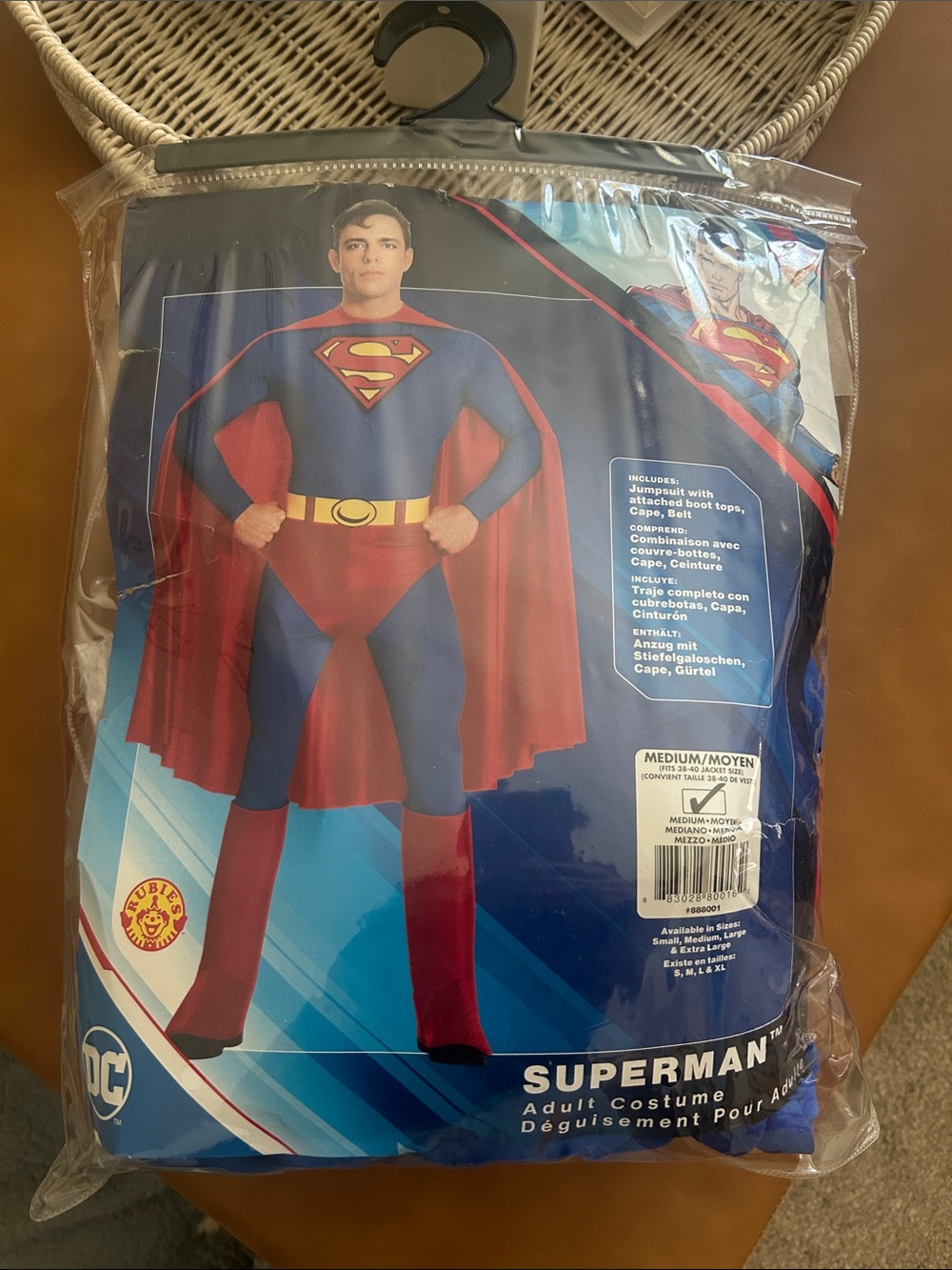 Adult Superman Costume Sz M